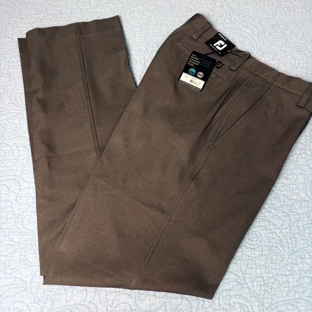FootJoy Mens Performance Golf Pants Gray 32x34‎ Moisture Wicking 24111